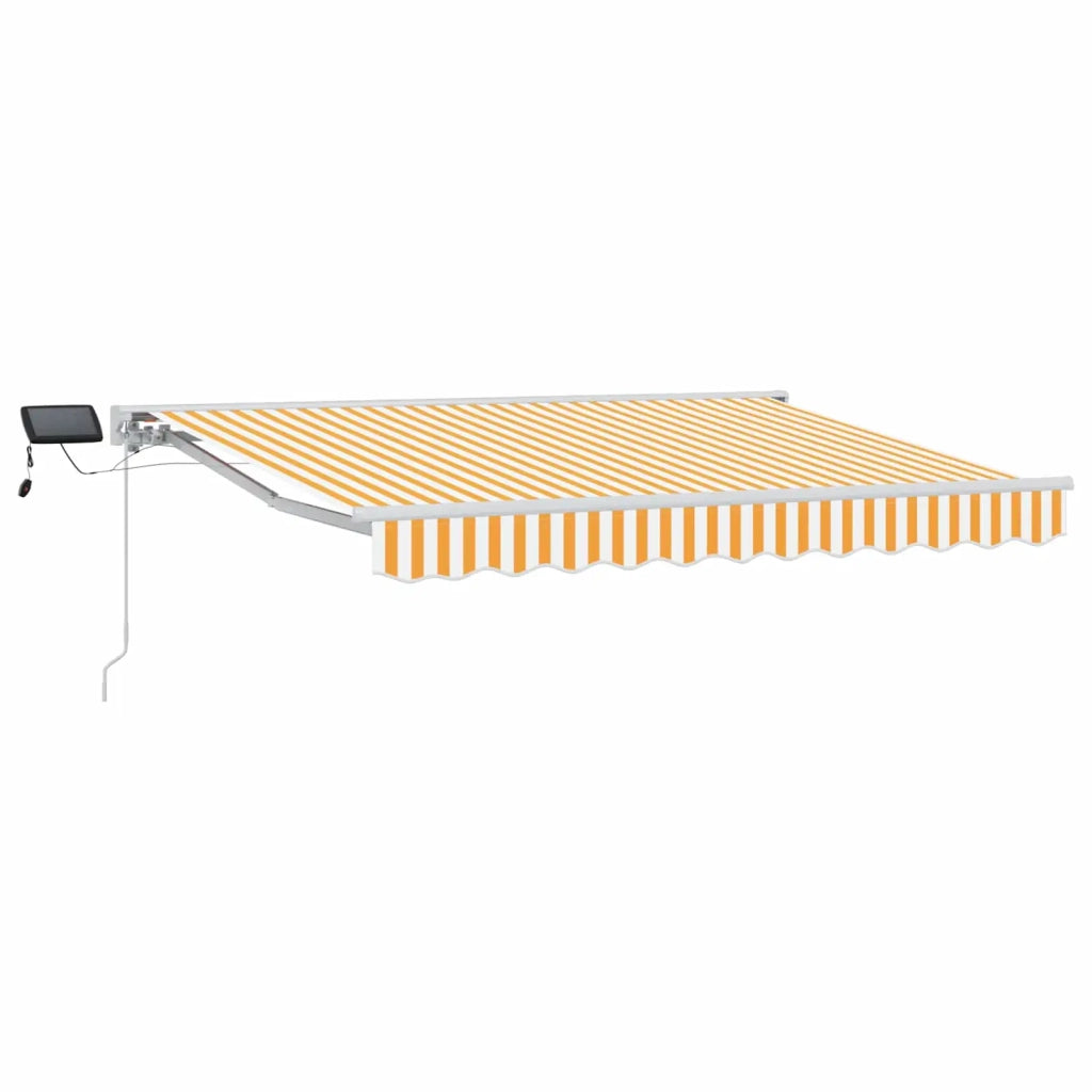 Cornice per Tenda Manuale con LED Giallo e Bianco 2,5 x 2 m 3420498