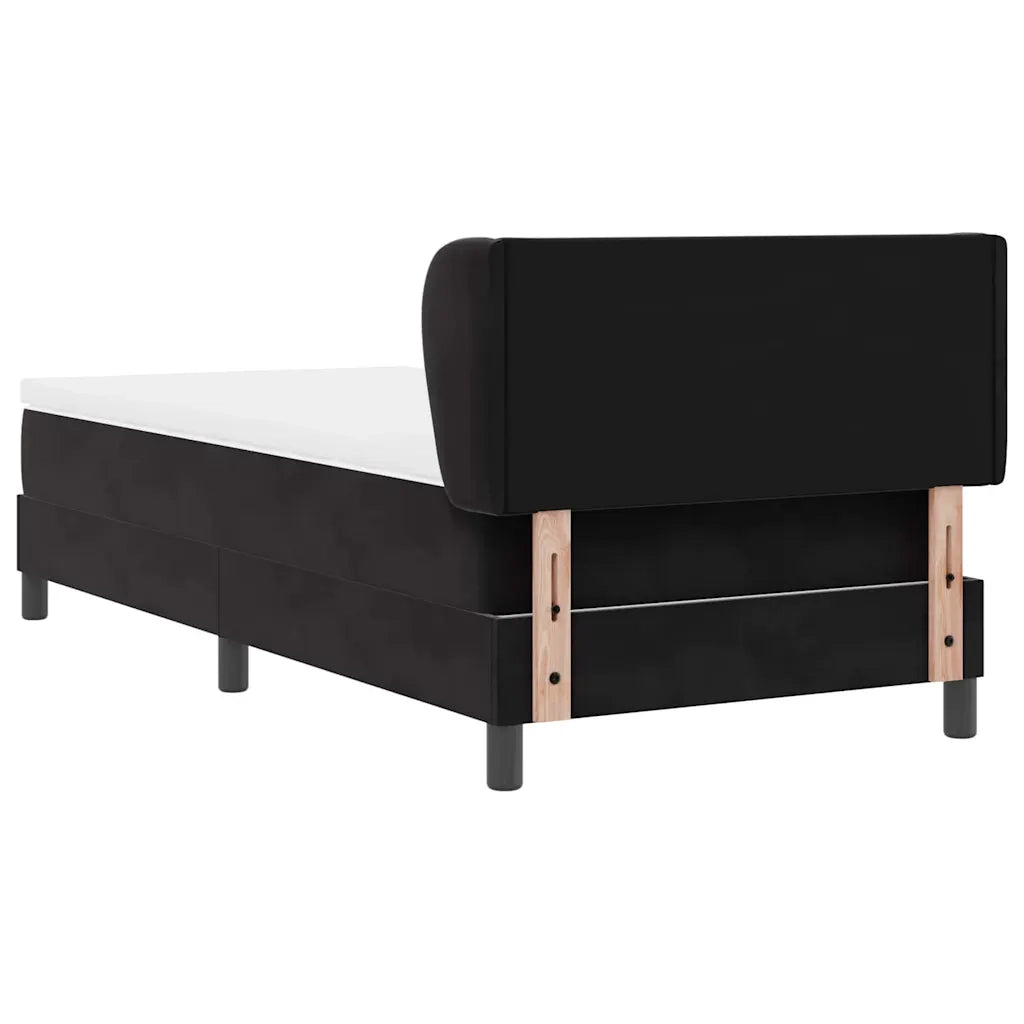 Letto a molle con testiera Nero 100 x 200 cm Velluto 3340432