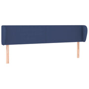 Testiera | Testata ad Orecchio Blu 183x23x78/88 cm in Tessuto