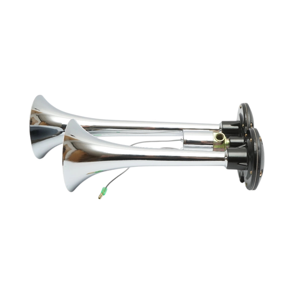Clacson a 2 trombe 12/24V per compressore d’aria.