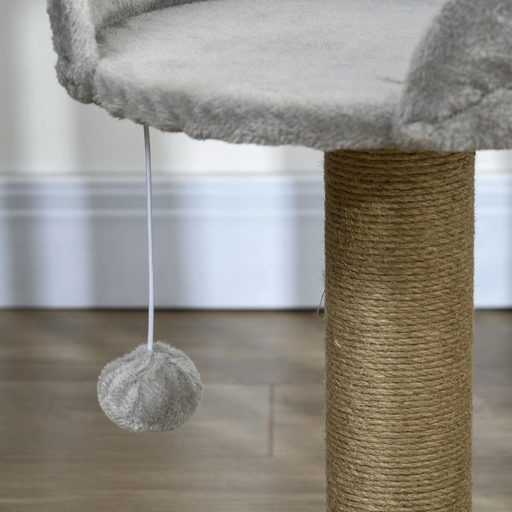 Letto per gatti con albero tiragraffi e cuscino ¨C Minimal ¨C grigio 40x40x49 cm