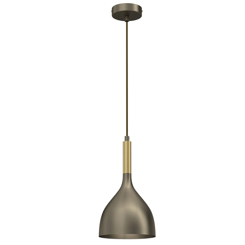 Lampada a sospensione Luminex Noak oro titanio E27