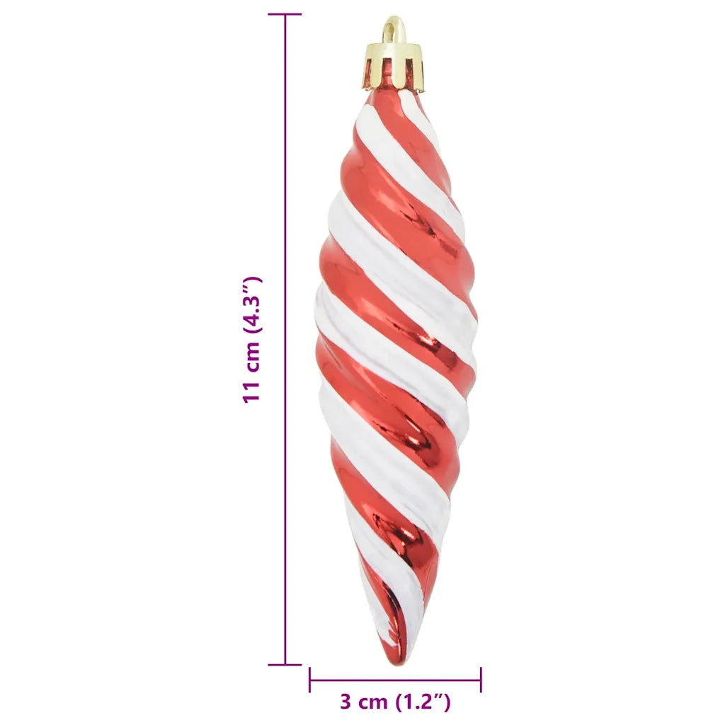 Palla a spirale di Natale 40 pcs Rosso Plastica 42018901