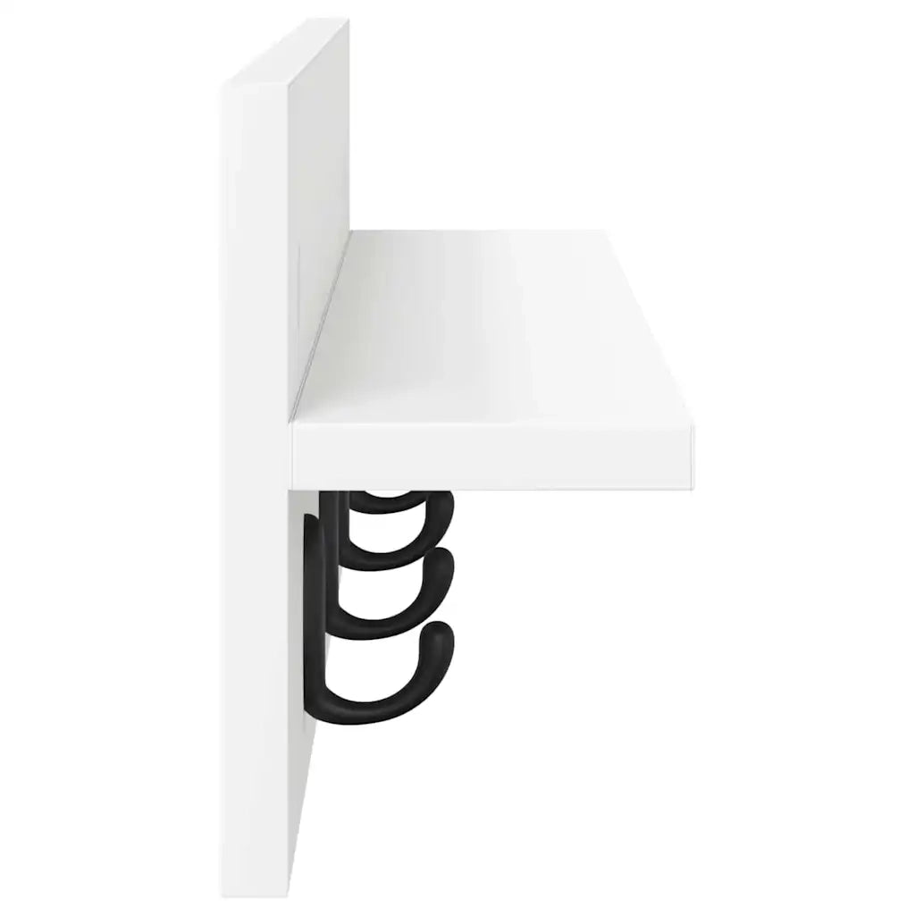 Appendiabiti a muro Bianco 60 x 10,5 x 18 cm Legno multistrato 874387