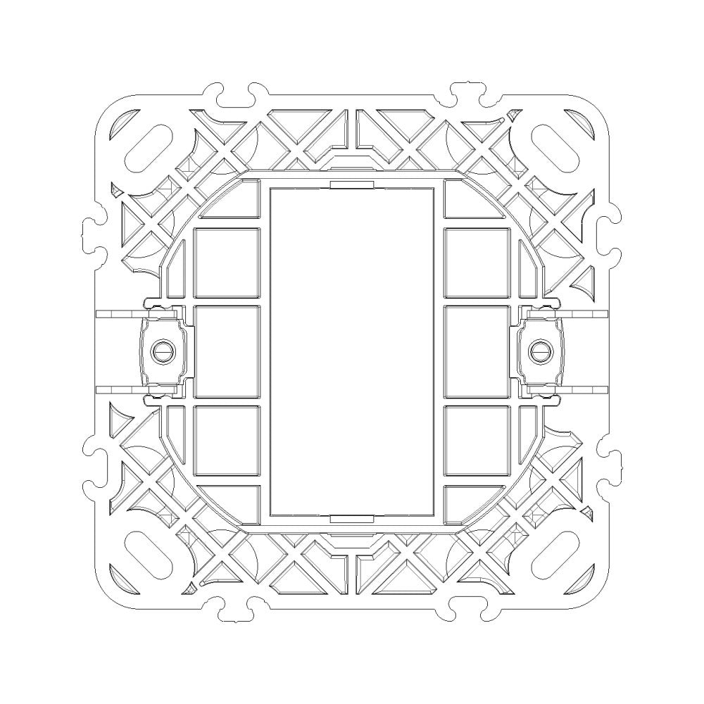 Vimar supporto 1 modulo con griffe per scatole ø 60 mm da incasso