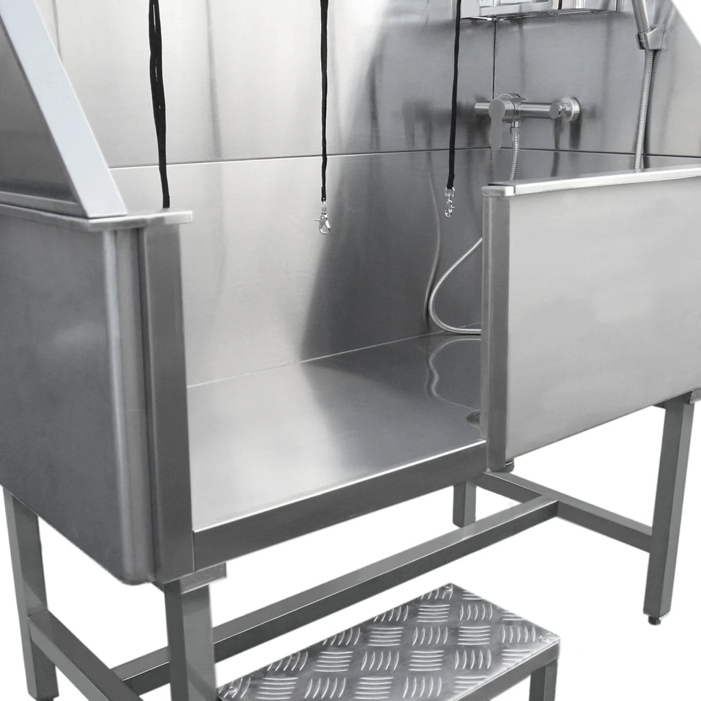 Vasca da Bagno per Toelettatura Cani Gatti e Animali Domestici in Acciaio Inossidabile Inox – 600mm