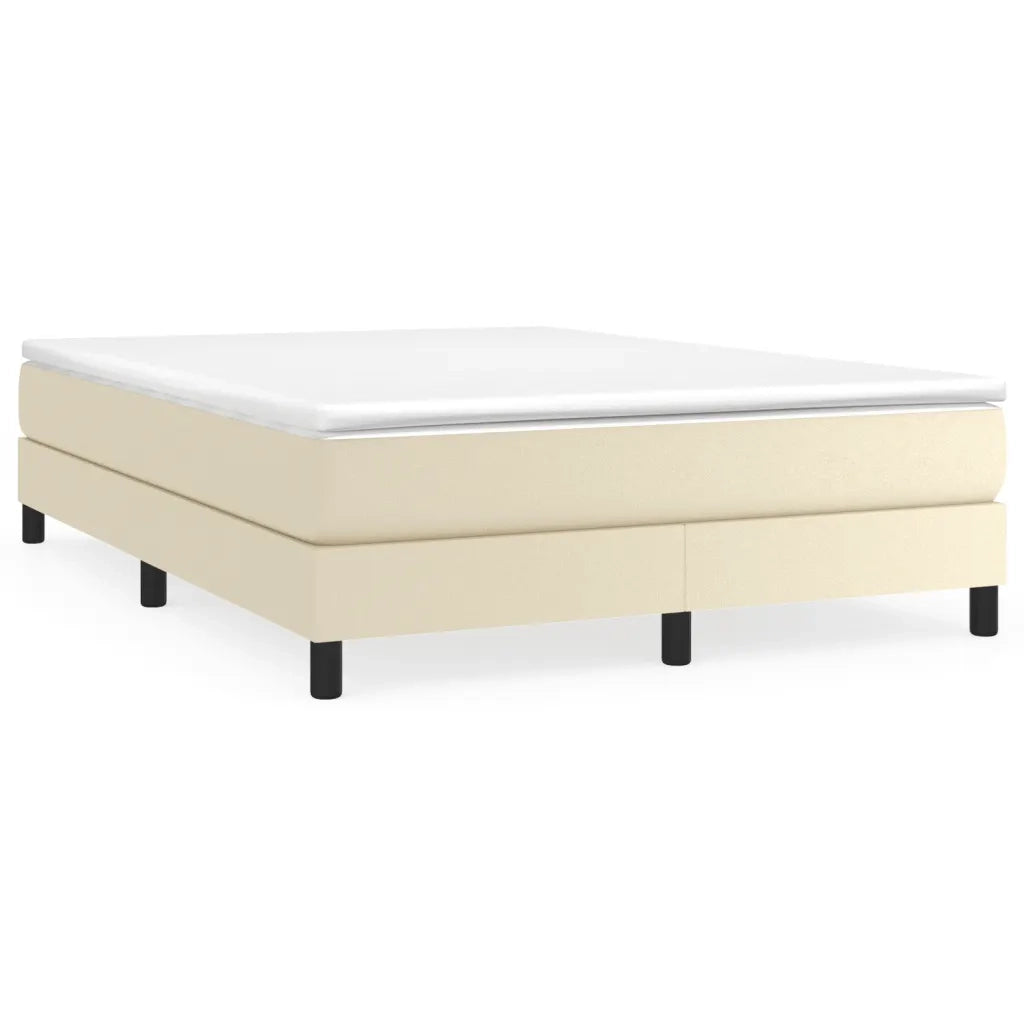 Struttura Letto a Rete a Molle Crema 140x190 cm in Similpelle