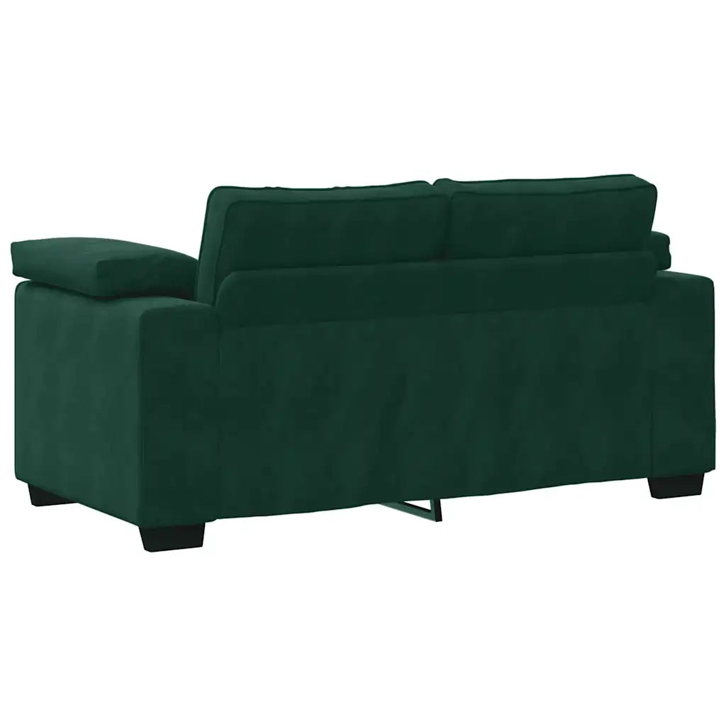 Divano Divanetto Verde Scuro 160x77x82 cm Velluto 4105259