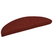 Tappetini per scale autoadesivi 20 pz 56x17x3 cm Bordeaux Rosso Semicircolari 3365671