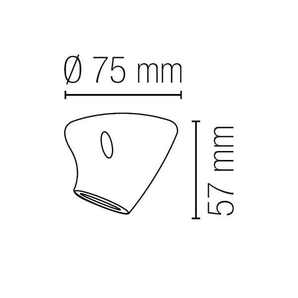 APPLIQUE/PORTALAMPADA DA PARETE IN MATERIALE PLASTICO BIANCO E27 FAN