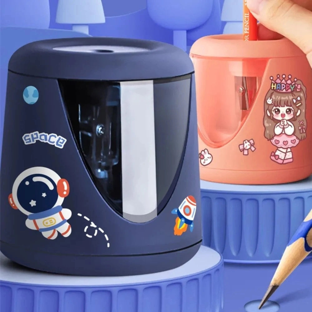 Trade Shop - Temperamatite Elettrico Automatico Con Interruttore Meccanico Per Cancelleria Creativa -