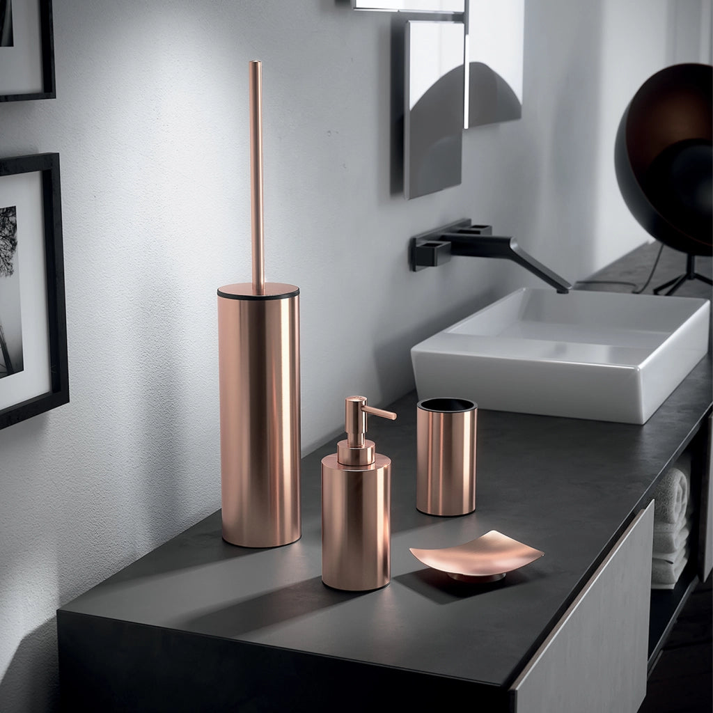 PORTASPAZZOLINI ELETTRA D.7XH12CM INOX RAME