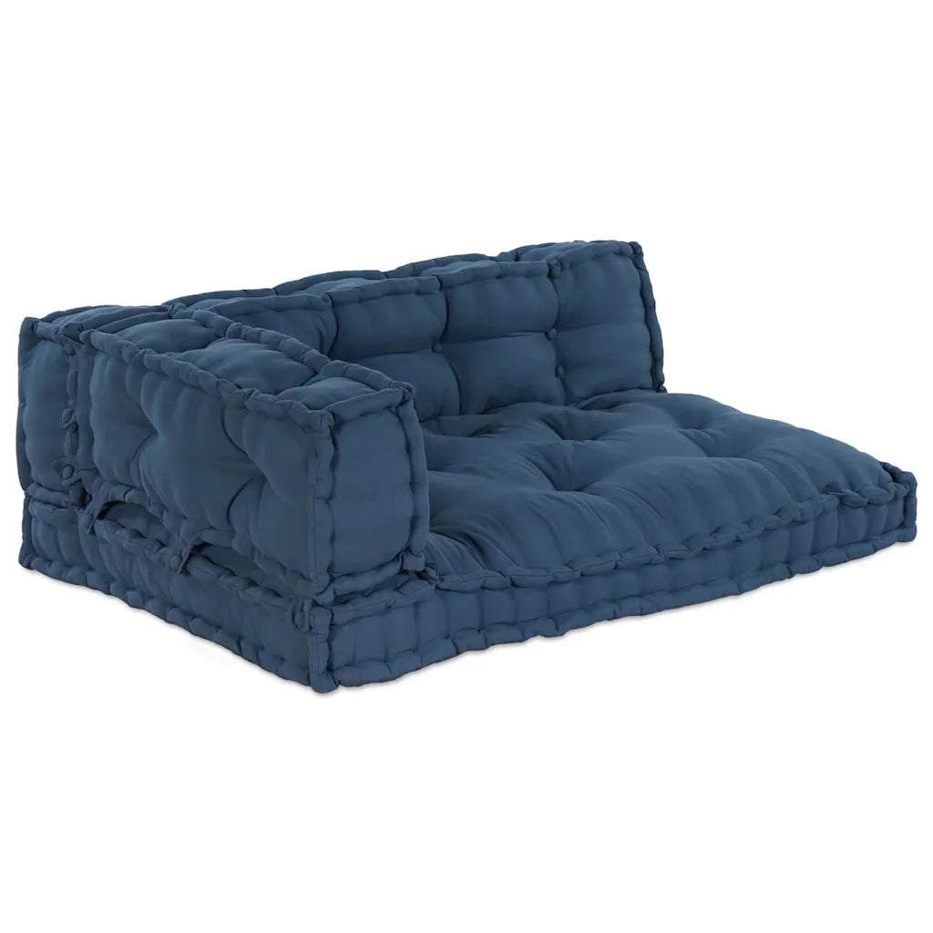 Cuscino per Divano Pallet 3 pcs Indaco 120 x 80 x 38 cm Tessuto 4019095
