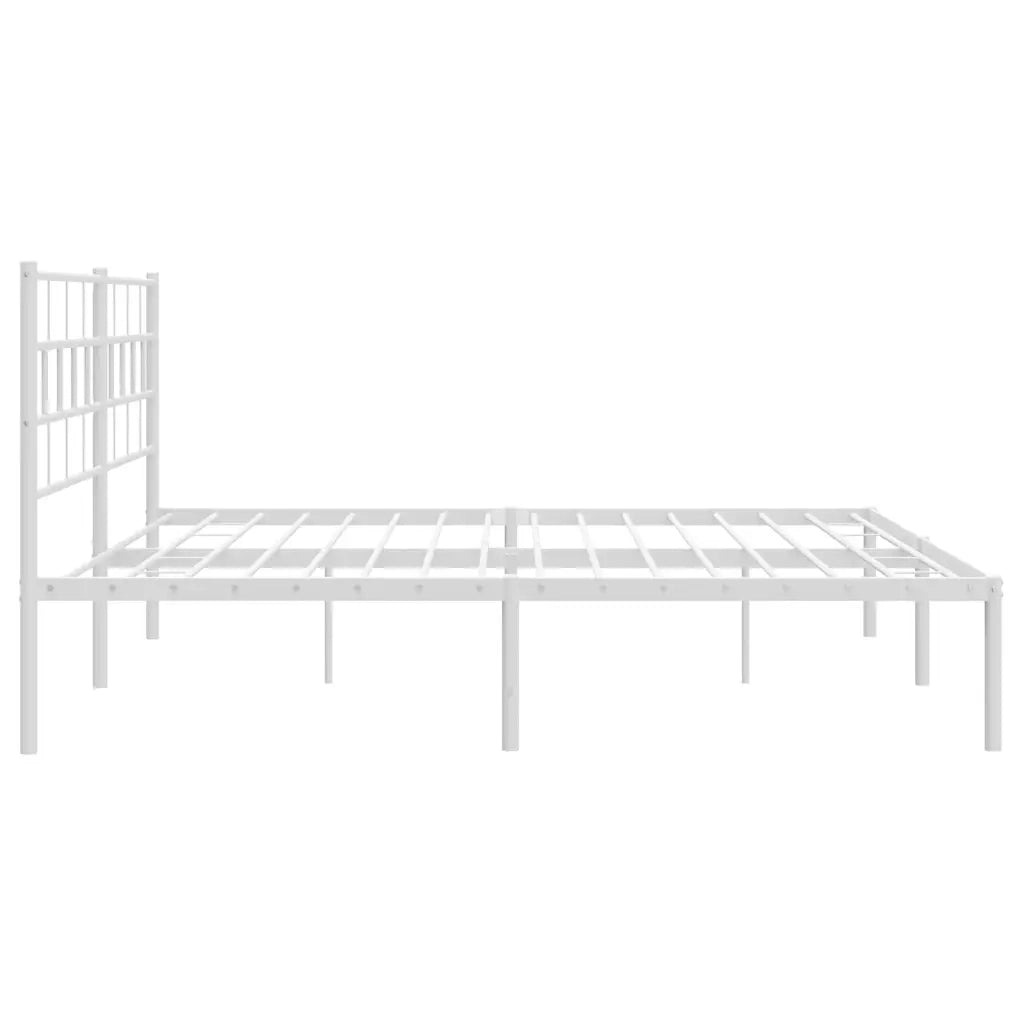 Giroletto con Testiera Metallo Bianco 180x200 cm 355712
