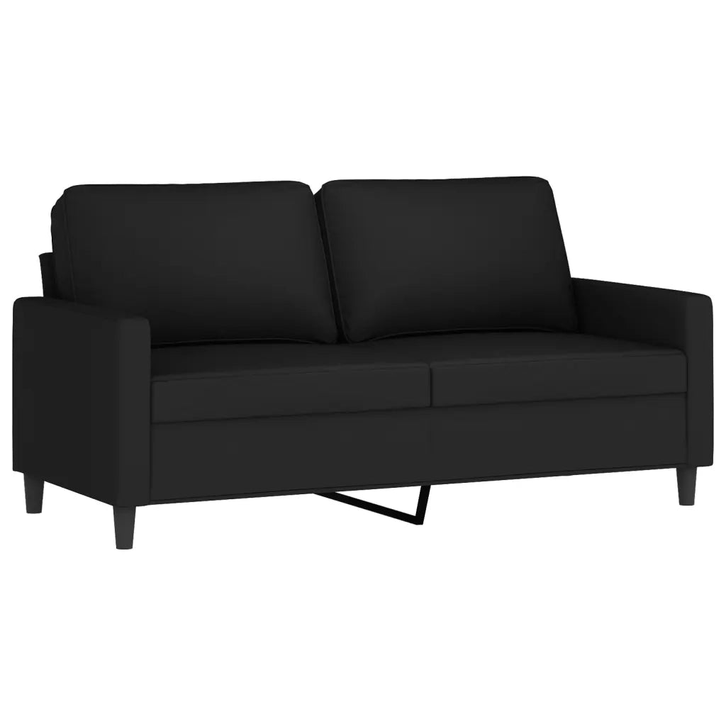 Divano a 2 Posti Nero 140 cm in Velluto 359204