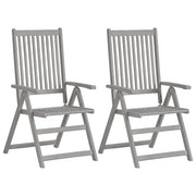 Sedie da Giardino Reclinabili 4 pz con Cuscini Massello Acacia 3065378