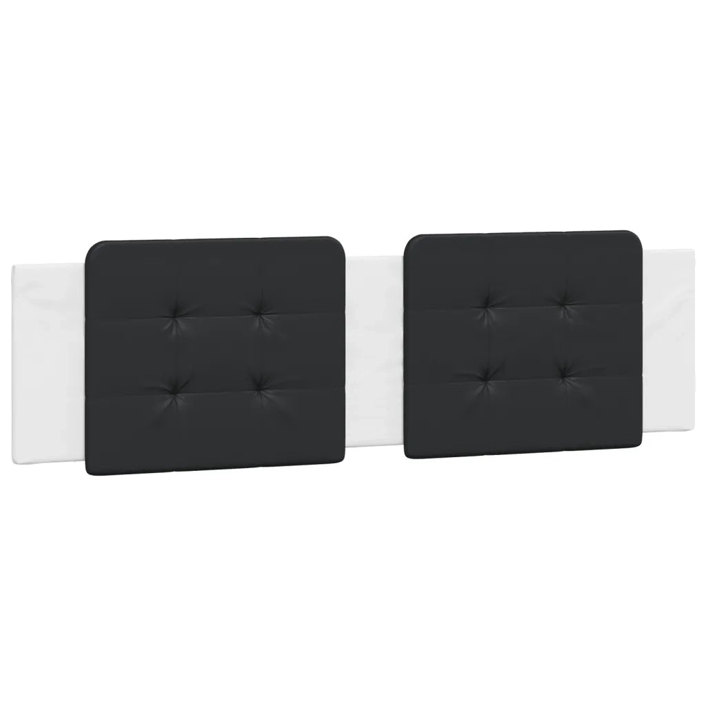 Letto con Materasso Zadar Bianco e Nero 180x200cm Similpelle