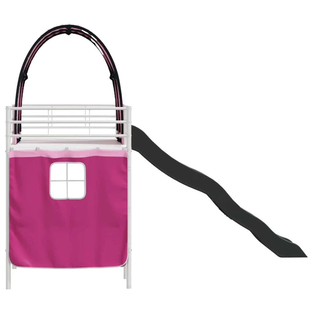 Struttura del letto loft per bambini Bianco e Rosa 90 x 190 cm 42020866