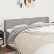 Testiera ad Orecchio-Testata con Orecchie Grigio Chiaro 183x16x78/88 cm in Tessuto 822409