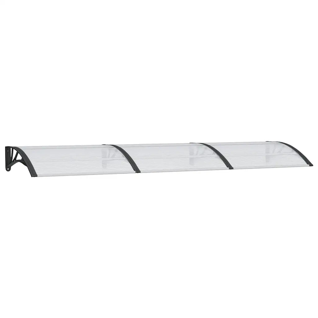 Tettoia per Porta Nero e Trasparente 300x75 cm in Policarbonato CFW7378963