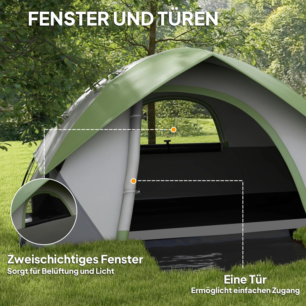 Tenda per 2 Persone ¨C Minimal ¨C Grigio Verde Leggera Impermeabile
