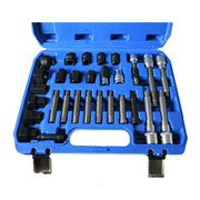 Trade Shop - Kit Di Chiavi 30 Pezzi Per Smontaggio Puleggia E Alternatore Motore Auto -