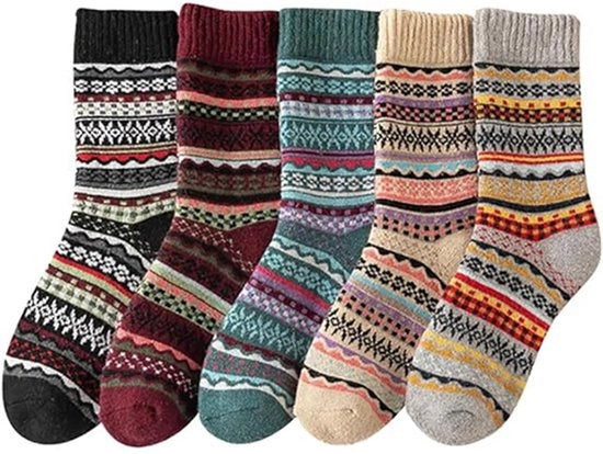 Sokkini caldi a 5 paia, stile 27, per donna, caldi e soffici per l'inverno