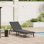 Lettino Prendisole con Cuscino Grigio Chiaro in Polyrattan 4104084
