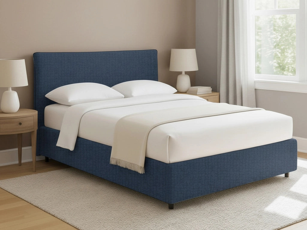 Oldham, Letto Piazza e Mezza Sfoderabile Made in Italy, blu