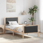 Struttura del letto-Giroletto Grigio scuro 75 x 190 cm Tessuto