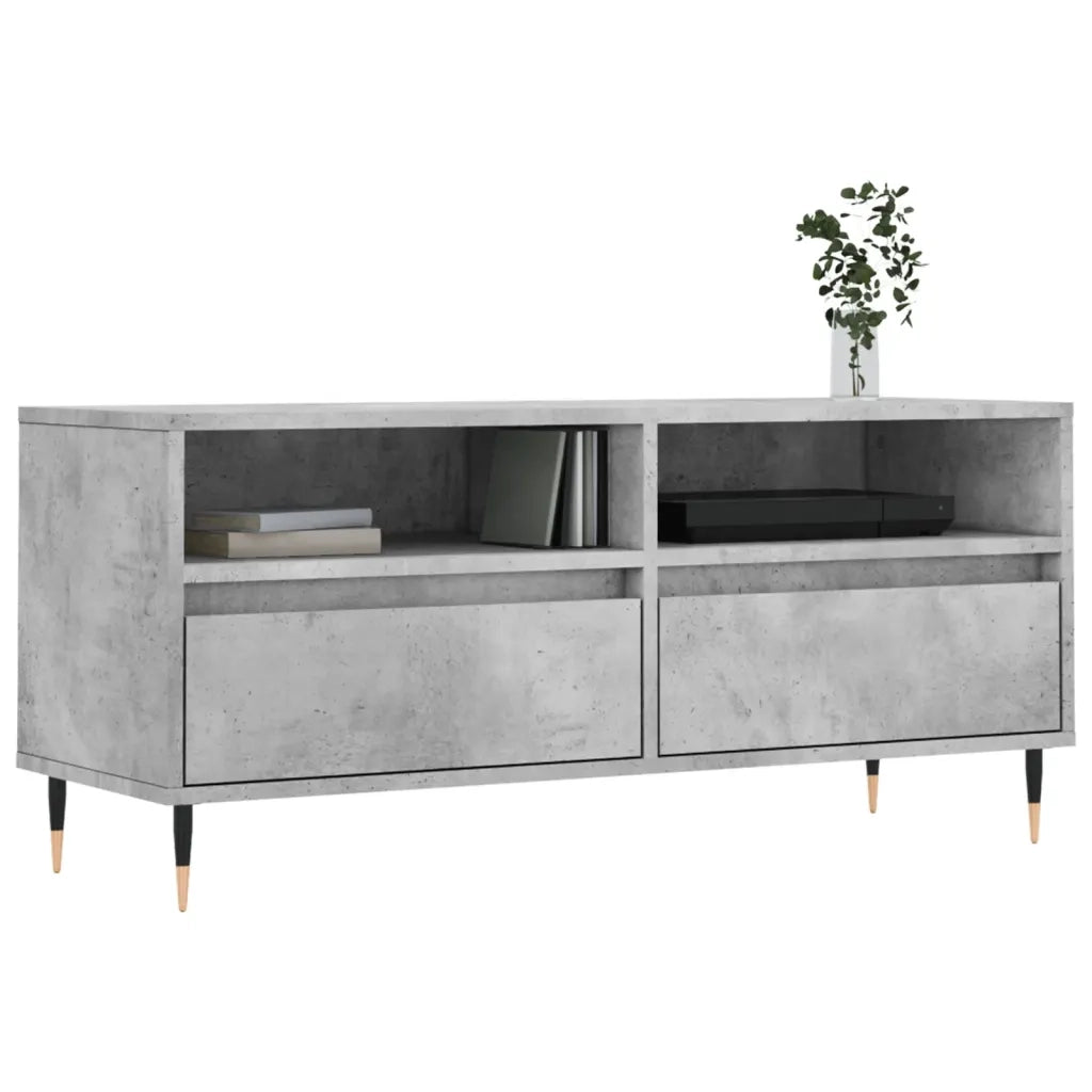 Mobile per TV-Credenza TV-Console TV Grigio Cemento 100x34,5x44,5 cm Legno Multistrato 384859