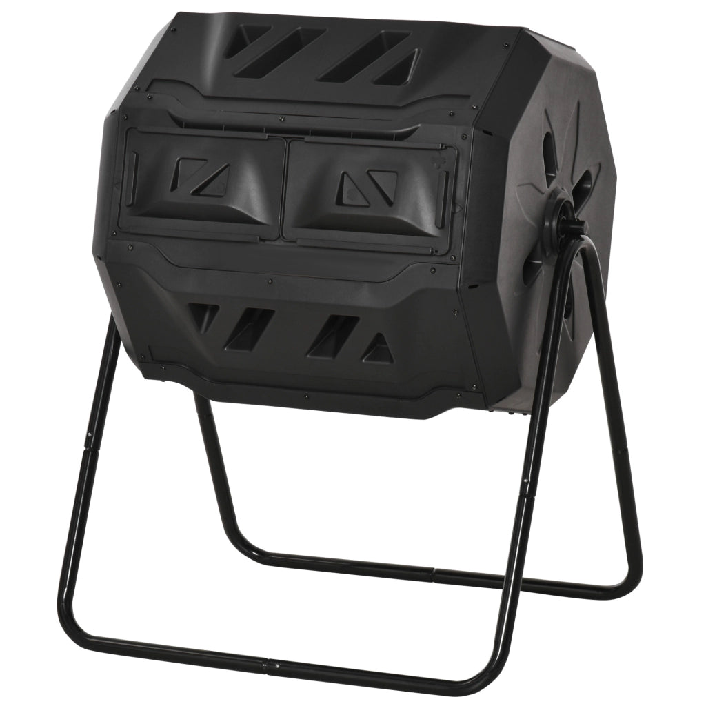 Compostiera 2 Contenitori ¨C Minimal ¨C 160L 71x65x96 Nero