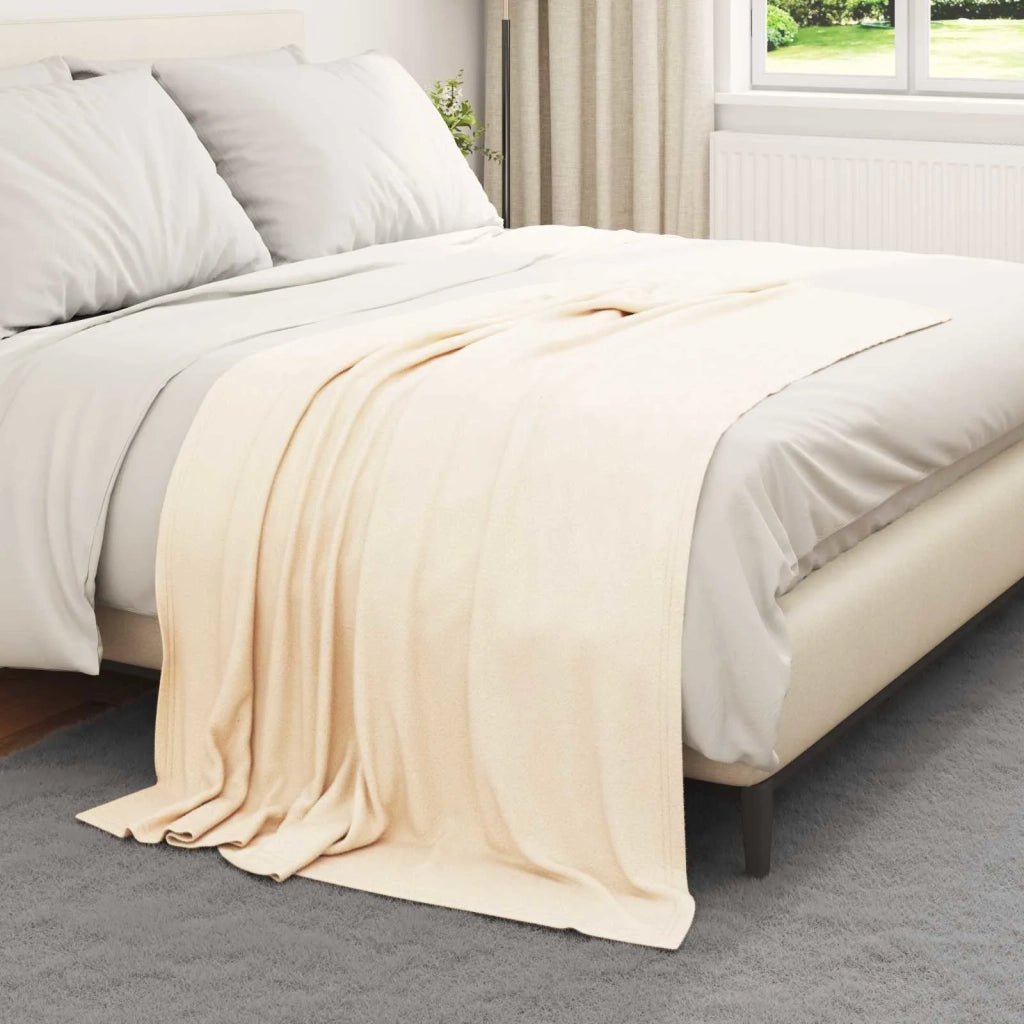 Coperta Crema 170 x 130 cm Panno