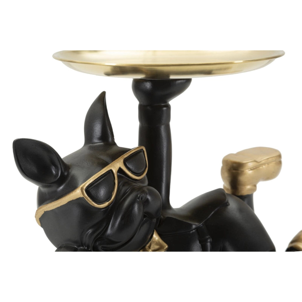 Vassoio Cane 19, Nero, Poliresina, 27x17x18,5 cm