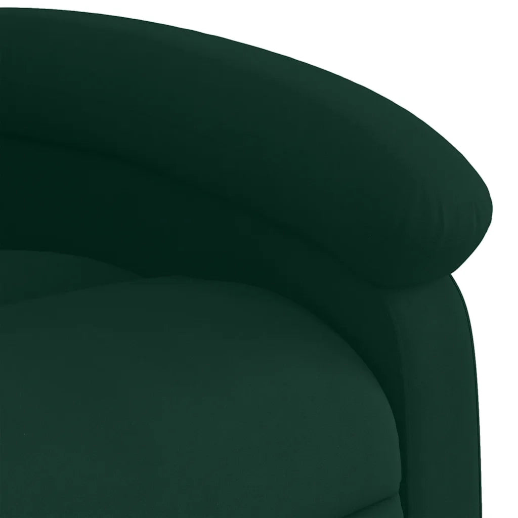 Poltrona reclinabile massaggiante in Velluto Verde Scuro 3205954