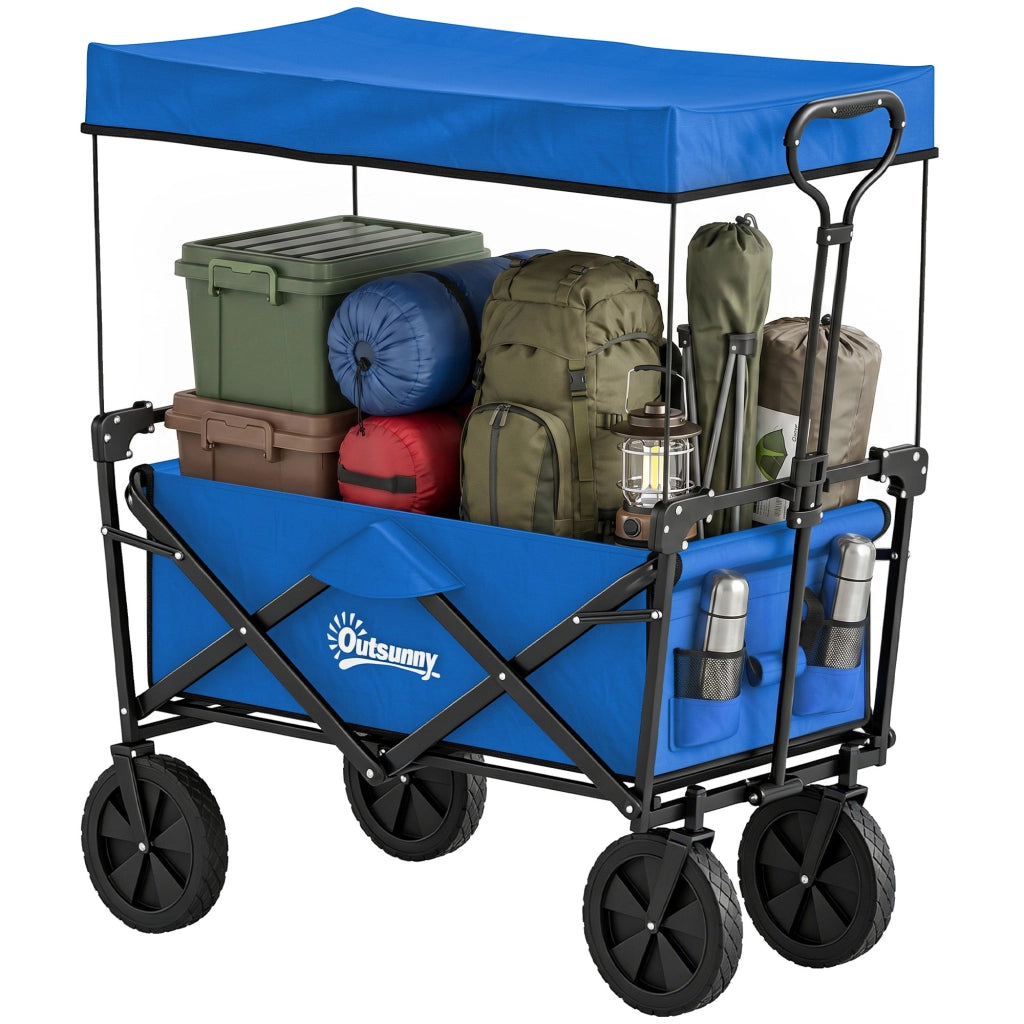 Carrello Pieghevole con Telo ¨C Minimal ¨C Blu, 100 kg