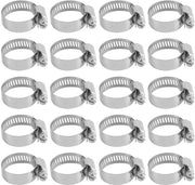 Set di attuatori di tubo in acciaio inossidabile - 20 pezzi - Adattabili - Dimensioni 18-32mm - Per manutenzione delle condotte idriche - Slangi flessibili - Attuatore di tubo