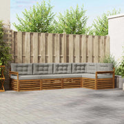 Set di divani da esterno 5 pcs Grigio Naturale e Chiaro 3373446
