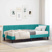 Struttura Letto Angolare con Materasso Turchese 90 x 190 cm 3393976