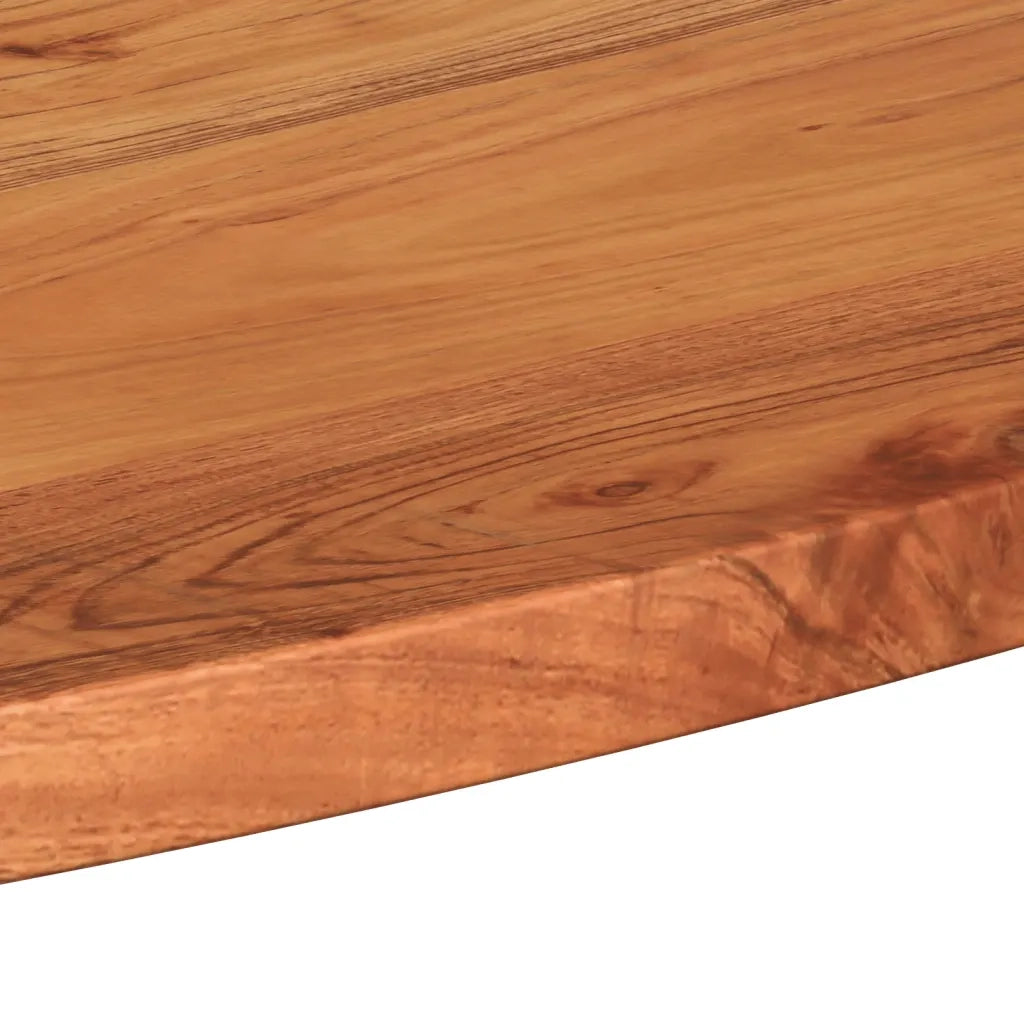 Piano Tavolo 120x50x3,8 cm Ovale in Legno Massello di Acacia 370814