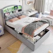 letto imbottito tessuto grigio 90 x 200 cm