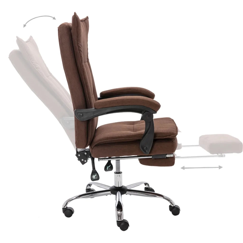 Sedia da Ufficio Marrone in Tessuto 20368