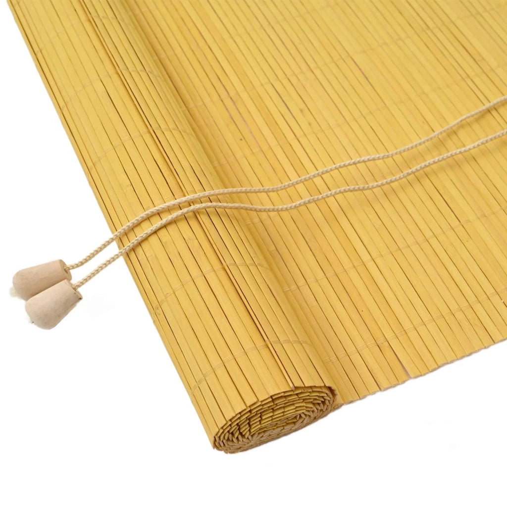 Tenda a rullo con tende Giallo 60 x 160 cm Bambù 42006862