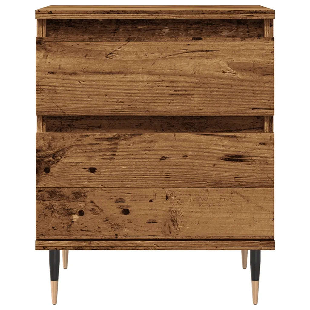 Comodini 2pz Legno Antico 40x35x50 cm in Legno Multistrato 857397
