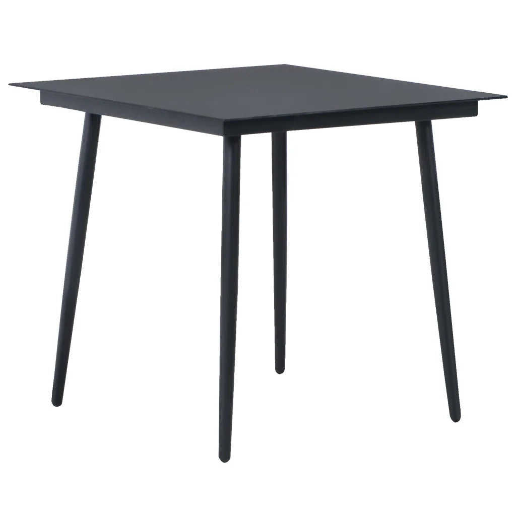 Set da Pranzo da Giardino 3 pz in Rattan PVC Nero 3060112