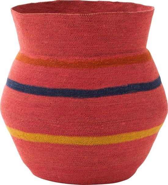 Tessuto con righe colorate - zeppa - rosa