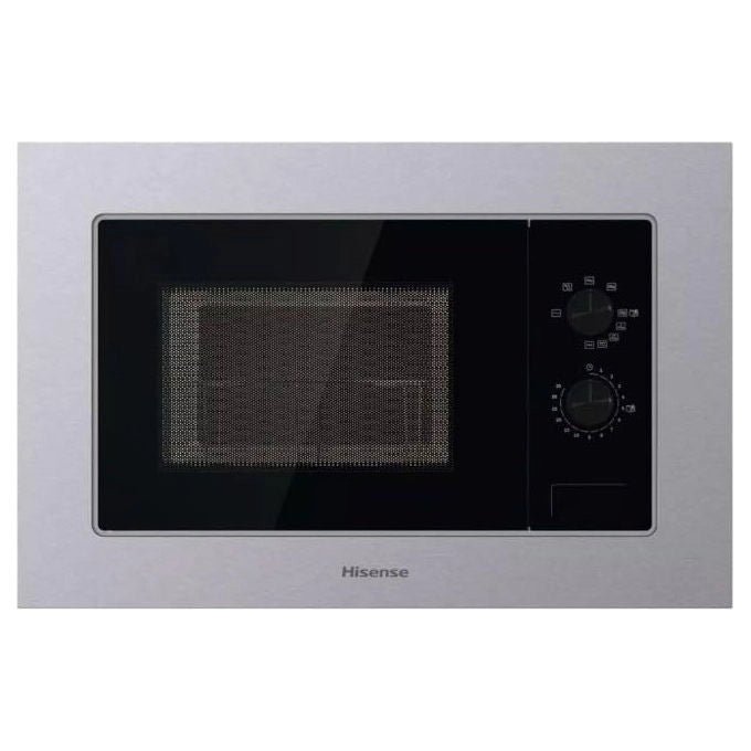 Hisense Forno Microonde Incasso 20L 800W Grill Aqua Cleaning Inox Vetro Nero