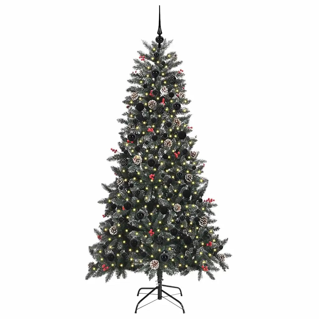 Albero di Natale Artificiale-Albero Natalizio con 300 LED Verde 210 cm 411635