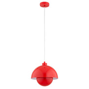 Lampada a sospensione rossa cupola cucina E27 15W Kuger Alfa