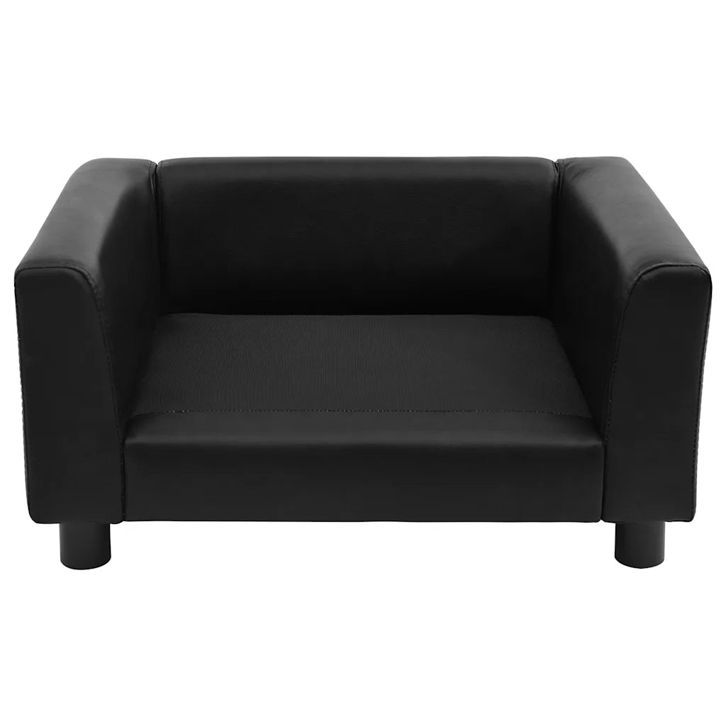 Divano per Cani Nero 60x43x30 cm in Peluche e Similpelle 170960